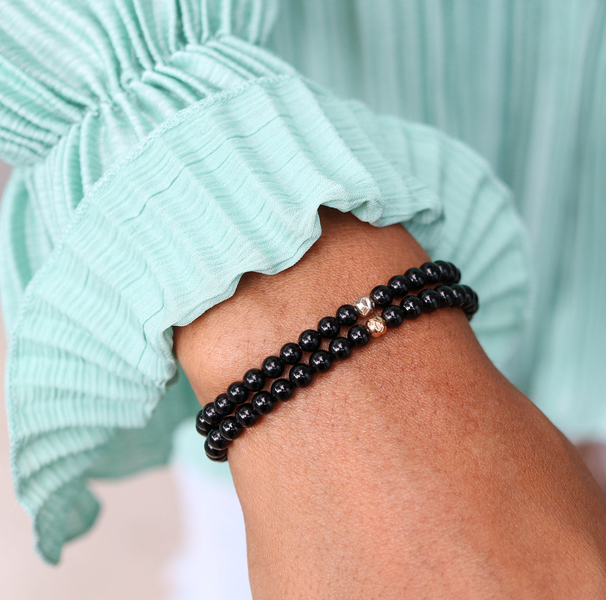 Dainty Protection Bracelet | Onyx