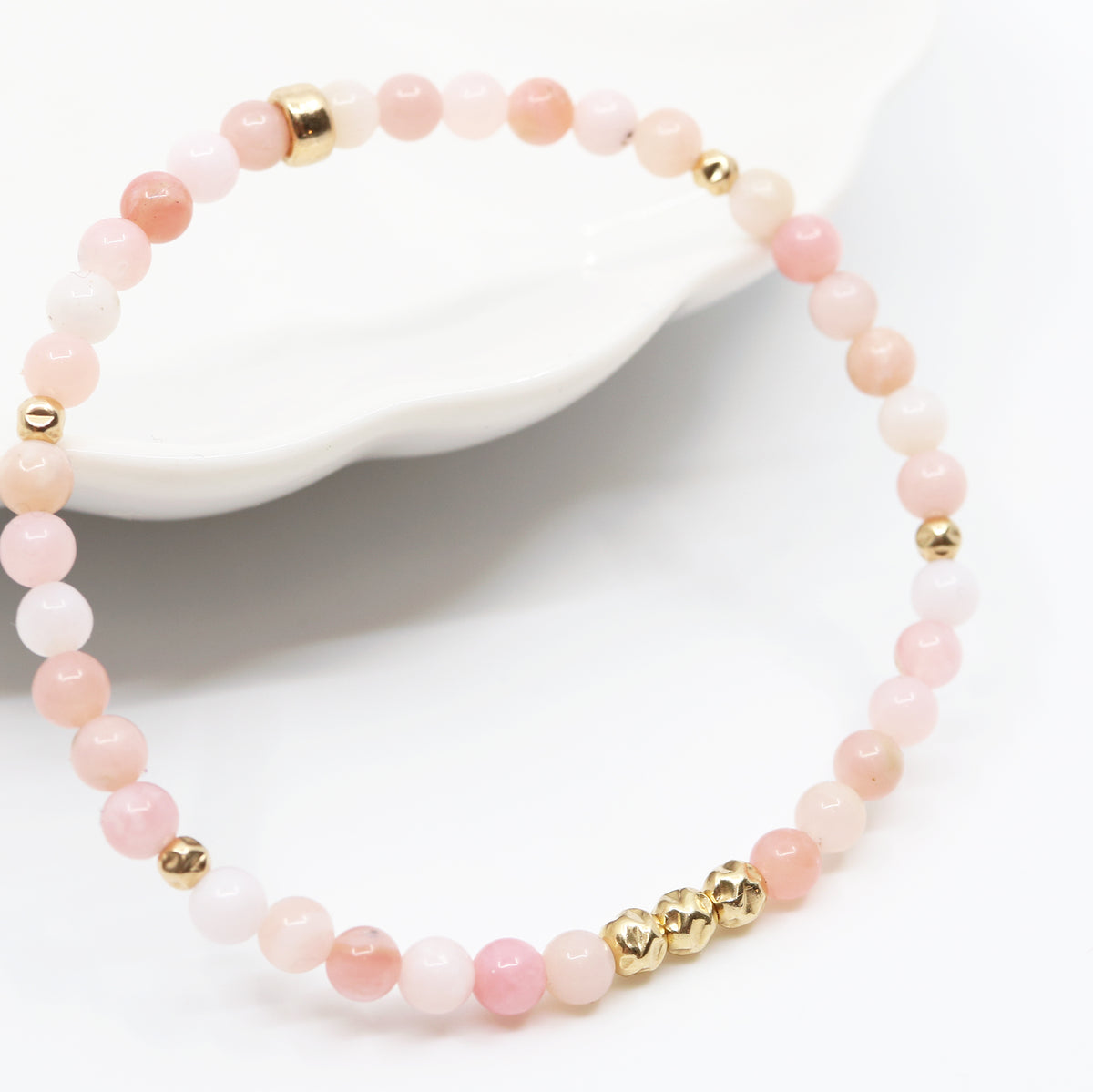 Dainty Rebalance Luxe Bracelet | Pink Opal