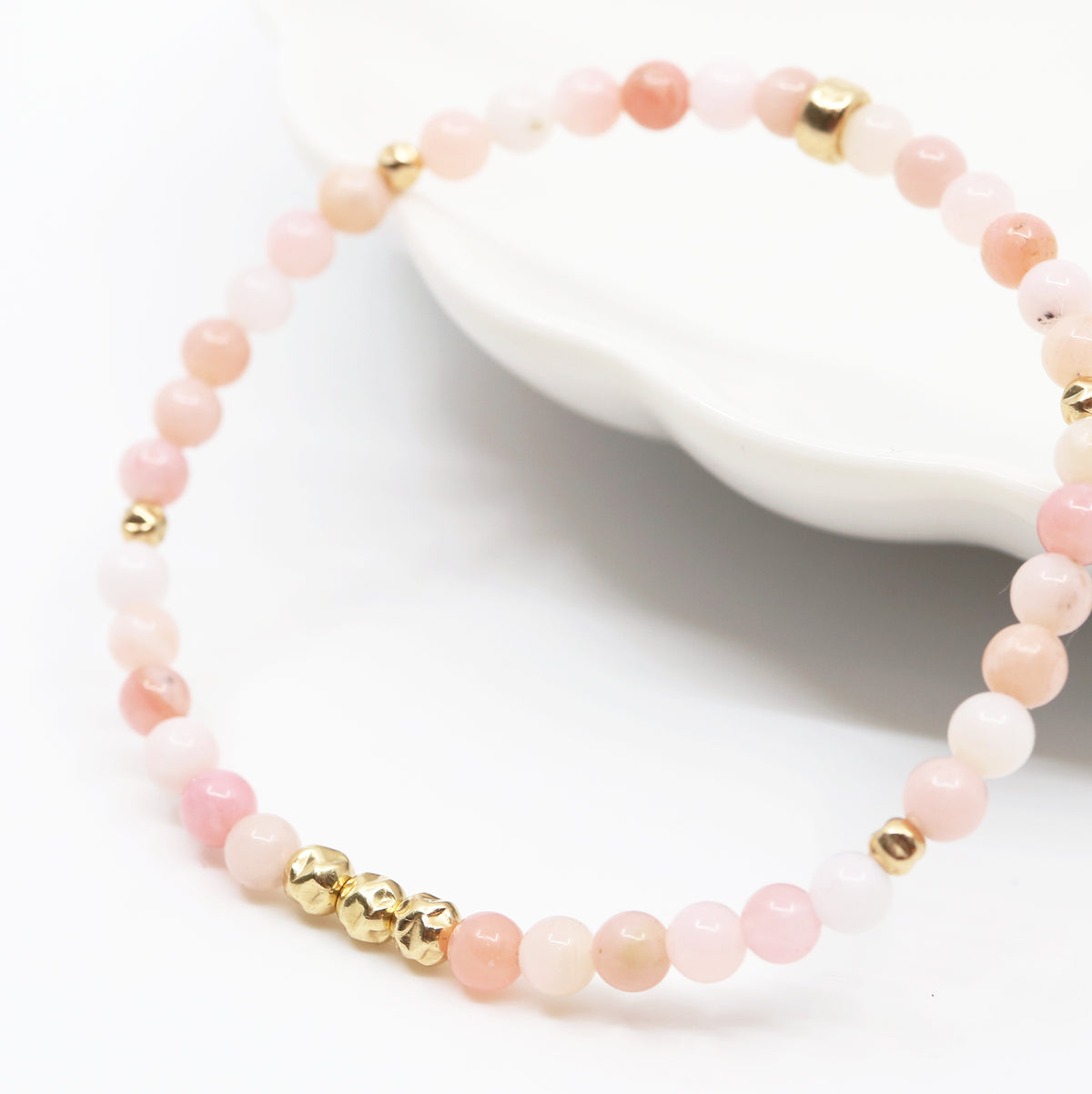 Dainty Rebalance Luxe Bracelet | Pink Opal