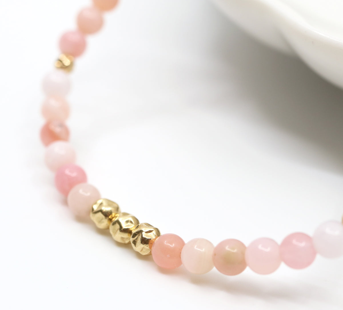 Dainty Rebalance Luxe Bracelet | Pink Opal