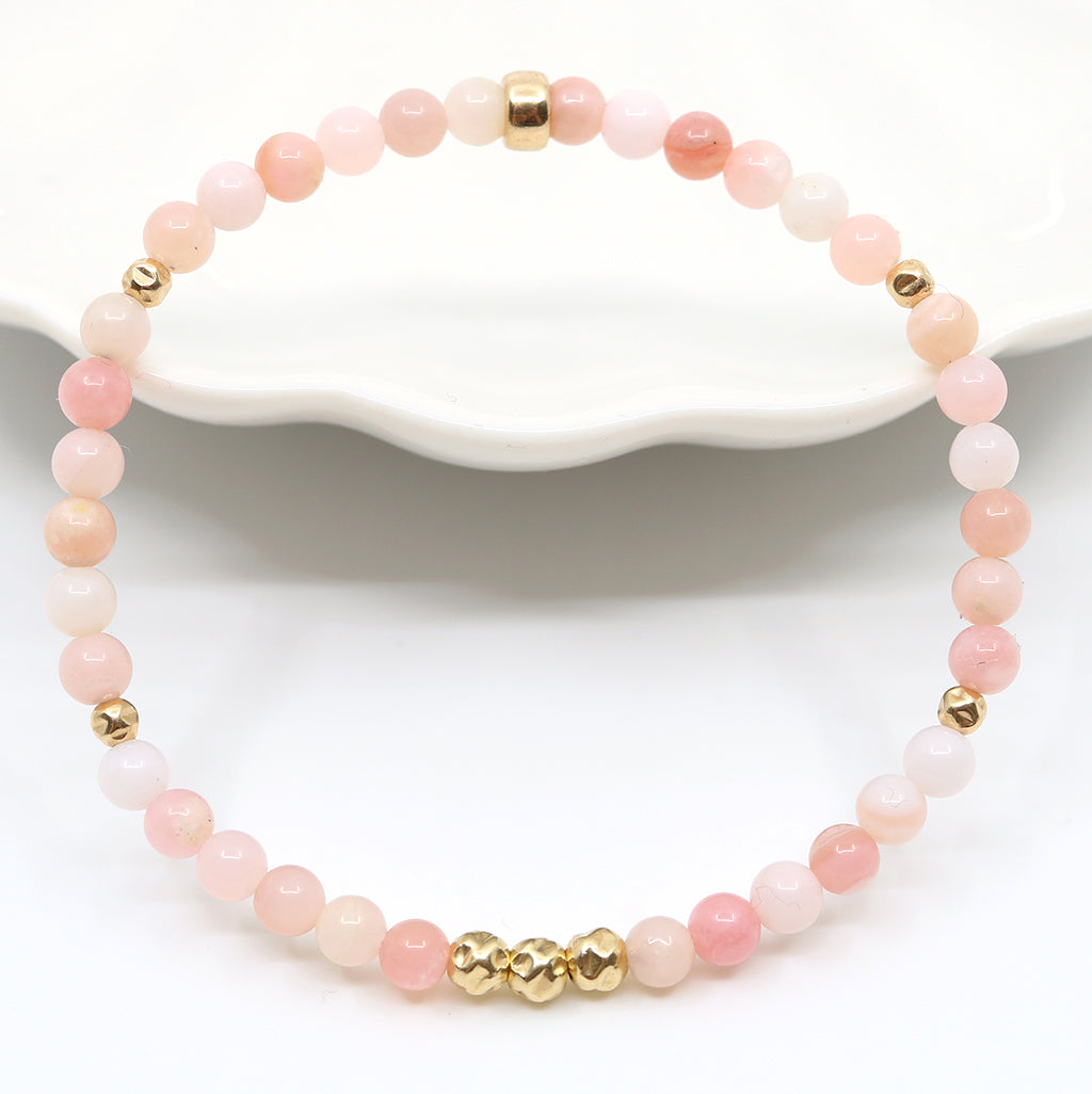 Dainty Rebalance Luxe Bracelet | Pink Opal