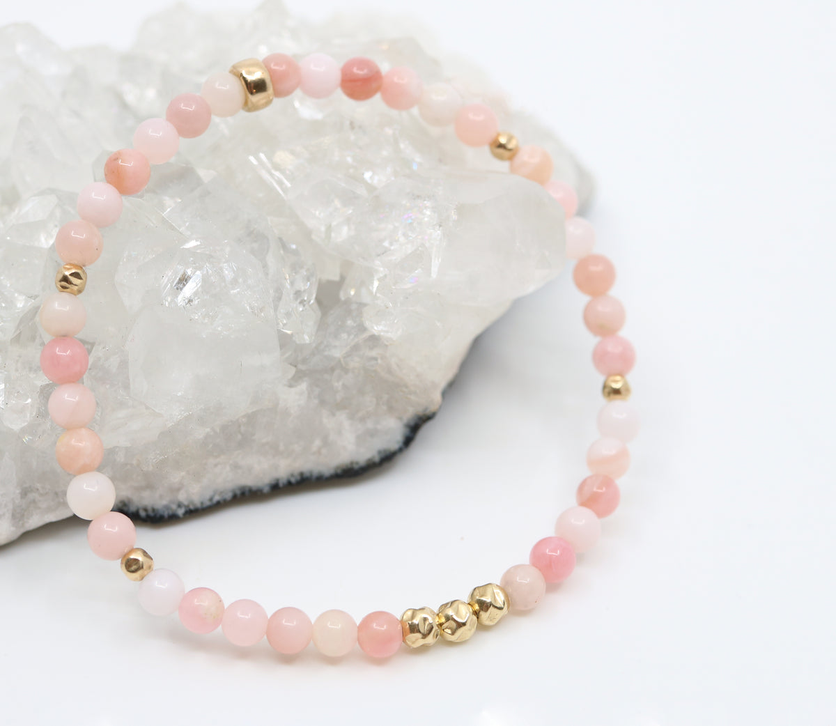 Dainty Rebalance Luxe Bracelet | Pink Opal
