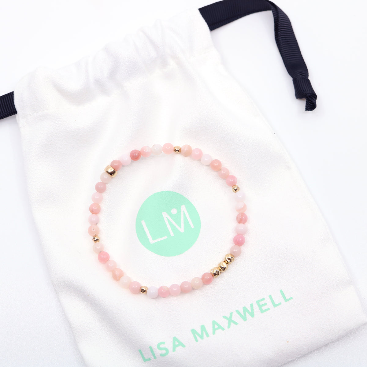 Dainty Rebalance Luxe Bracelet | Pink Opal