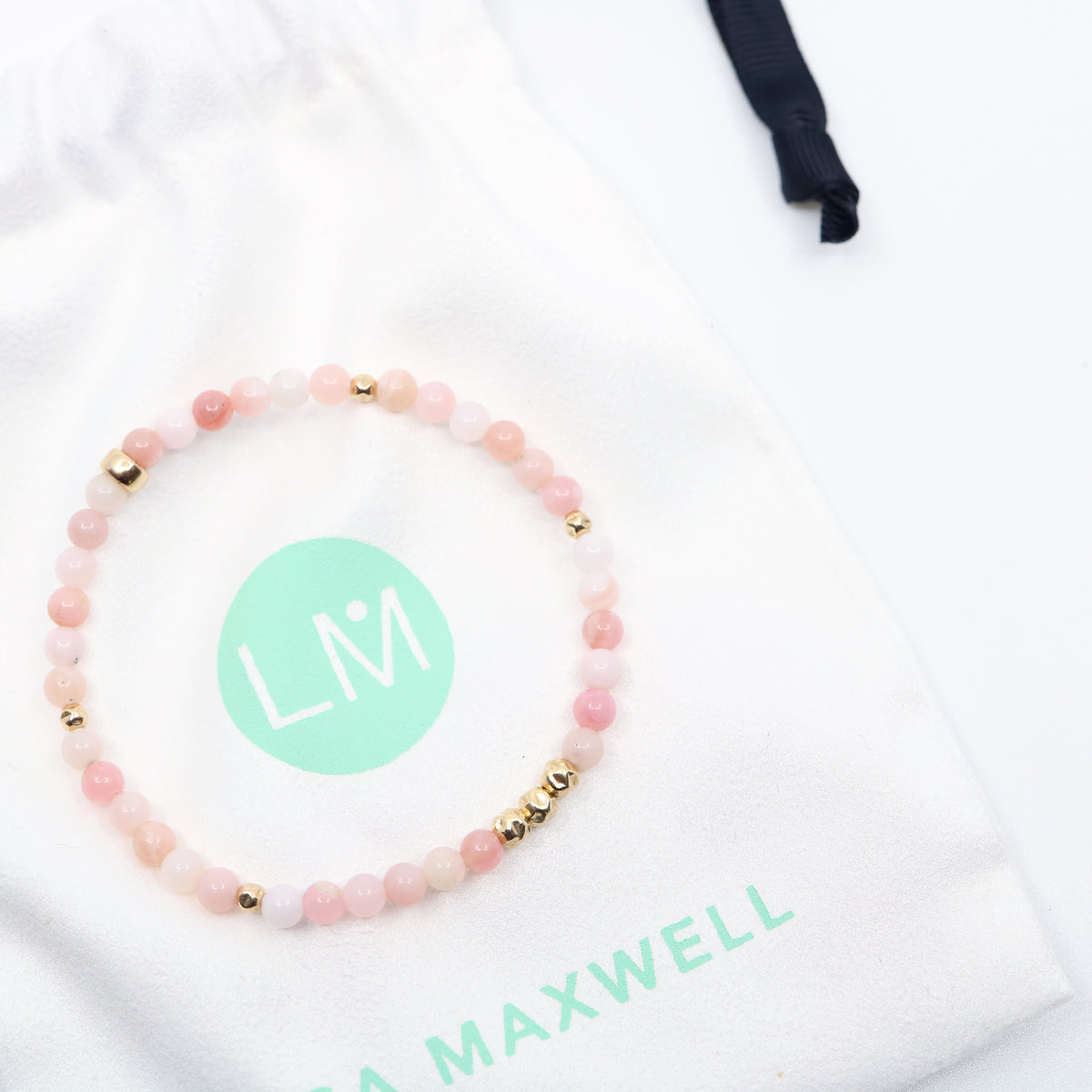 Dainty Rebalance Luxe Bracelet | Pink Opal