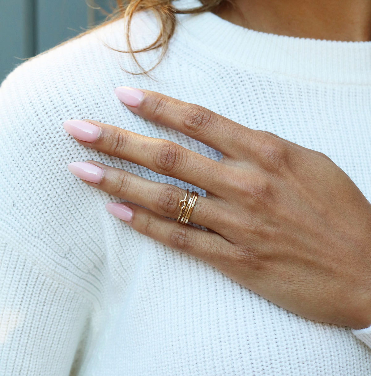 Dainty Gold Ring Trio