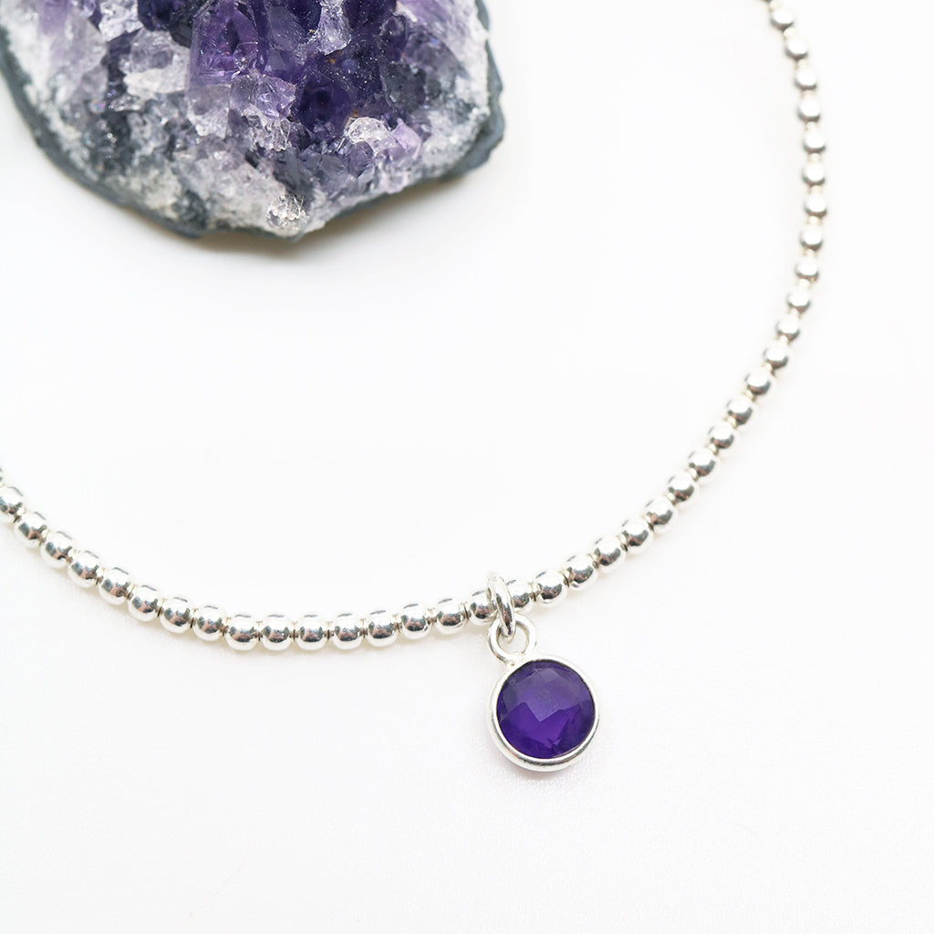 Charmed Dreamer Mini Bracelet | Amethyst and Silver