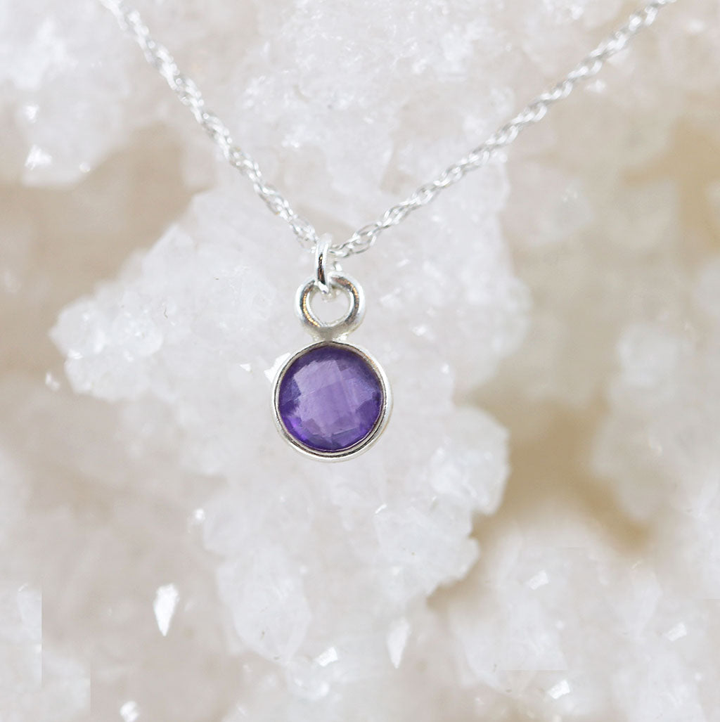 Charmed Dreamer Mini Necklace | Amethyst and Silver