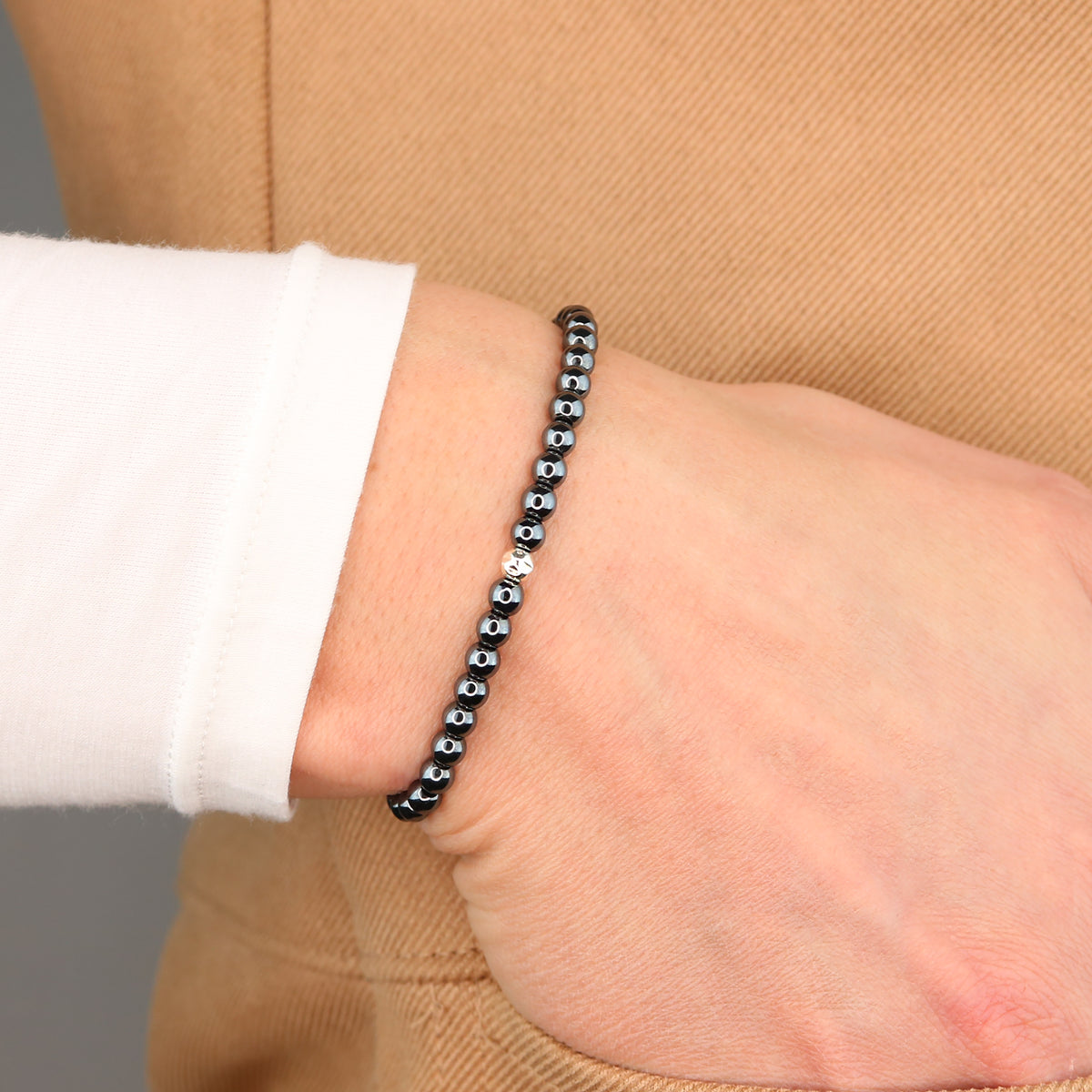 Dainty Clarity Bracelet | Hematite