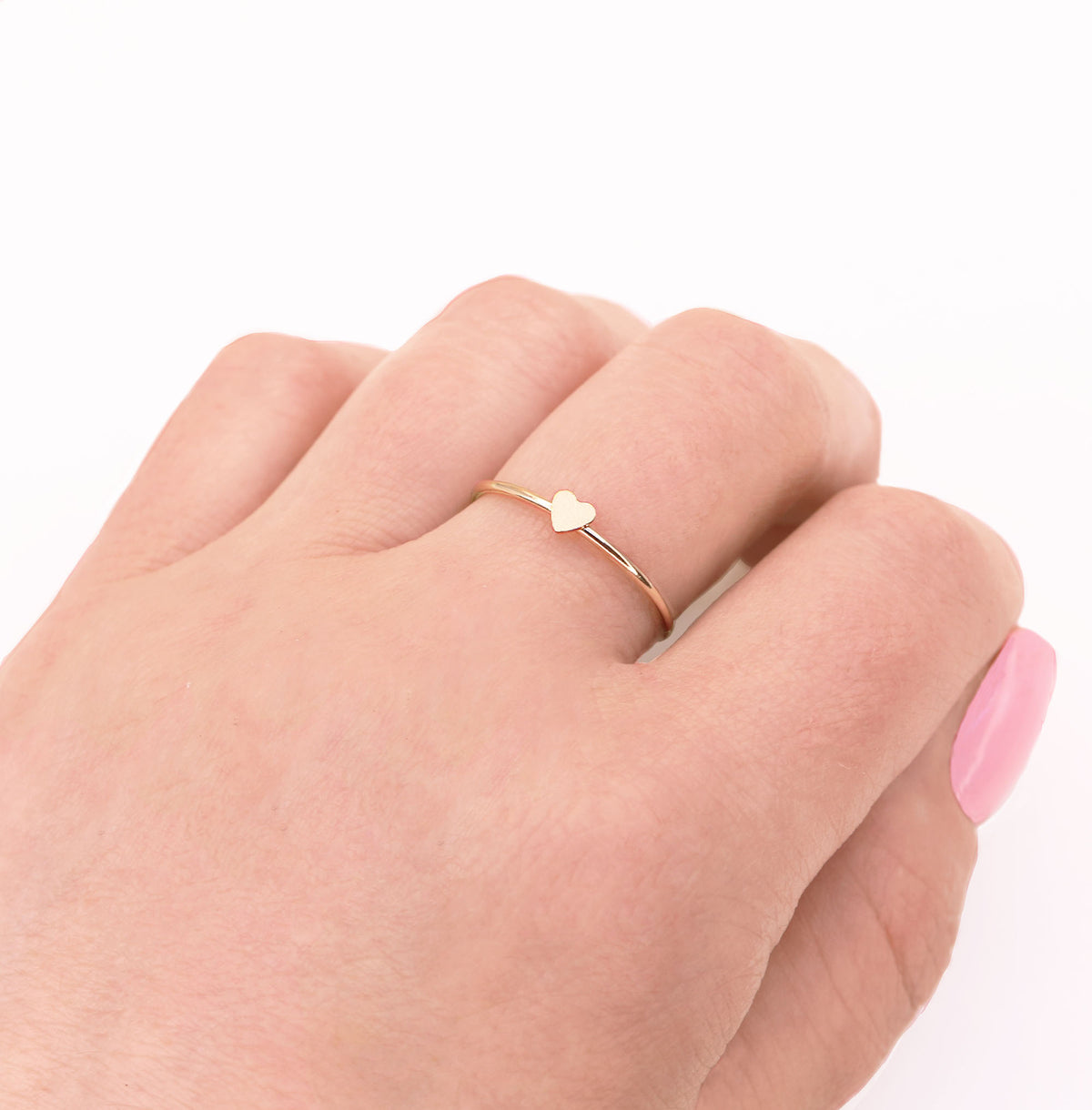 Tiny Heart Ring Set