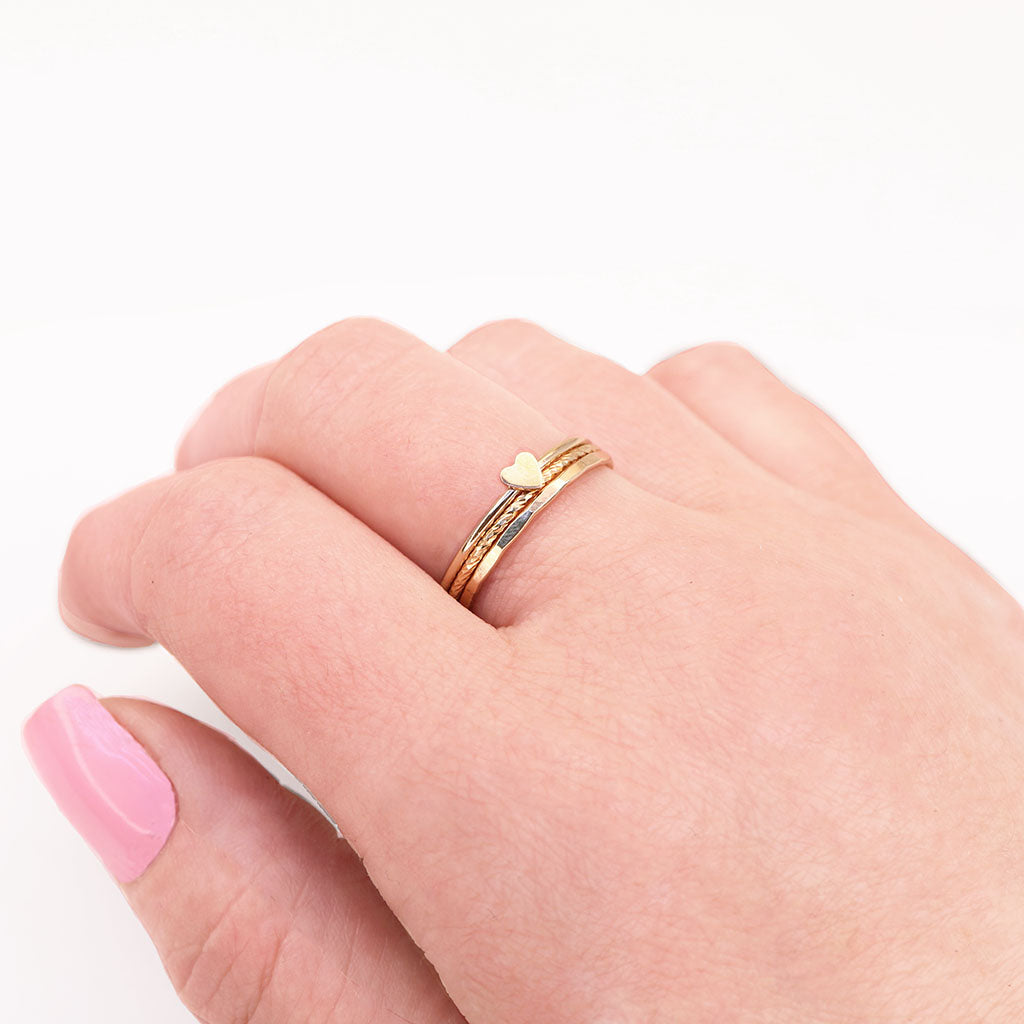 Tiny Silver Heart Ring