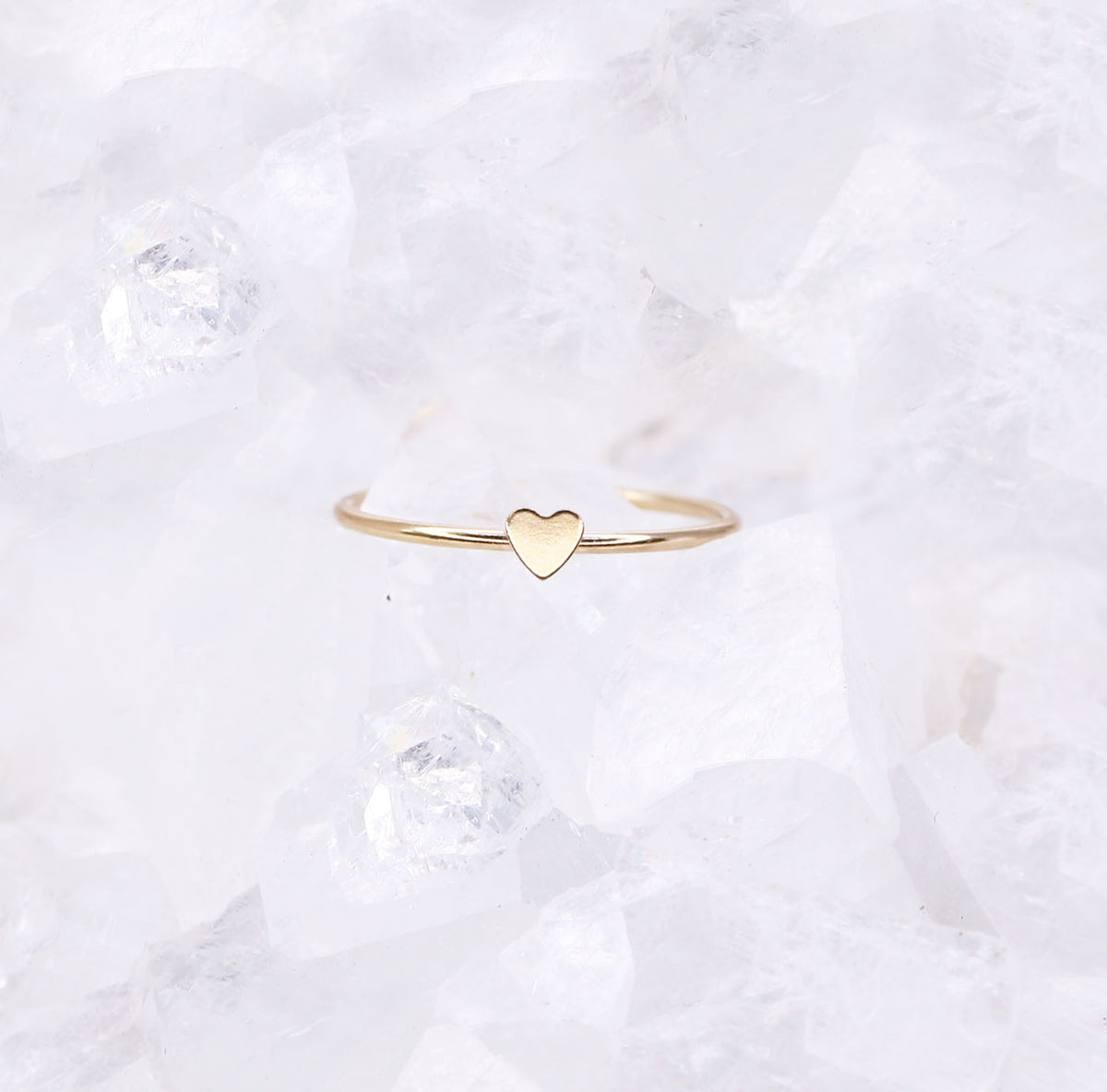 Tiny Gold Heart Ring