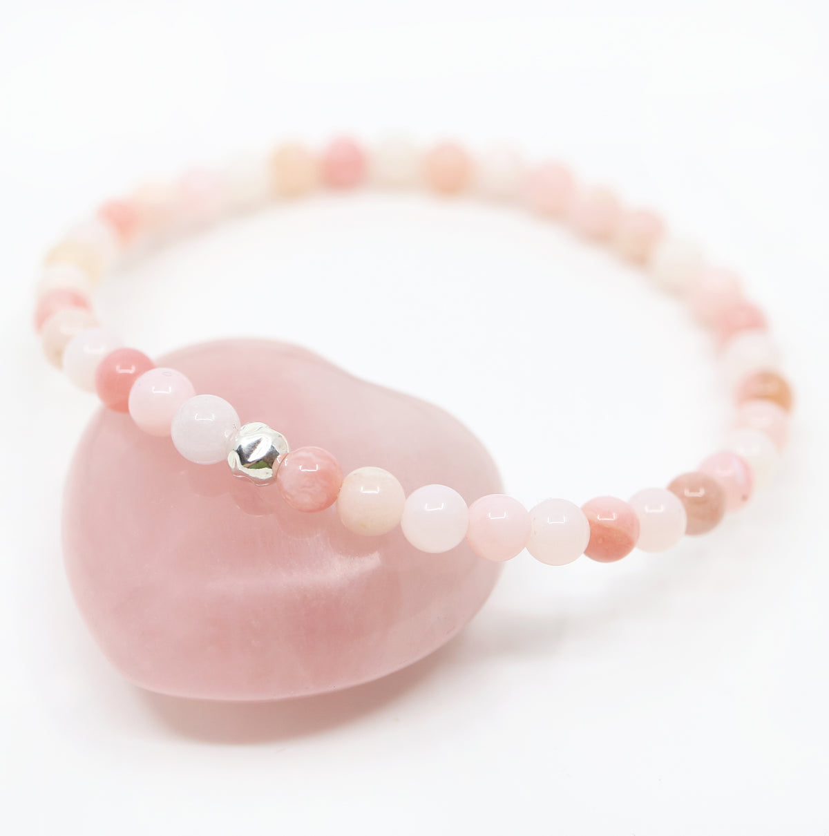 Dainty Rebalance Bracelet | Pink Opal