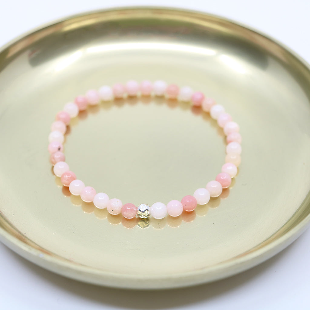 Dainty Rebalance Bracelet | Pink Opal
