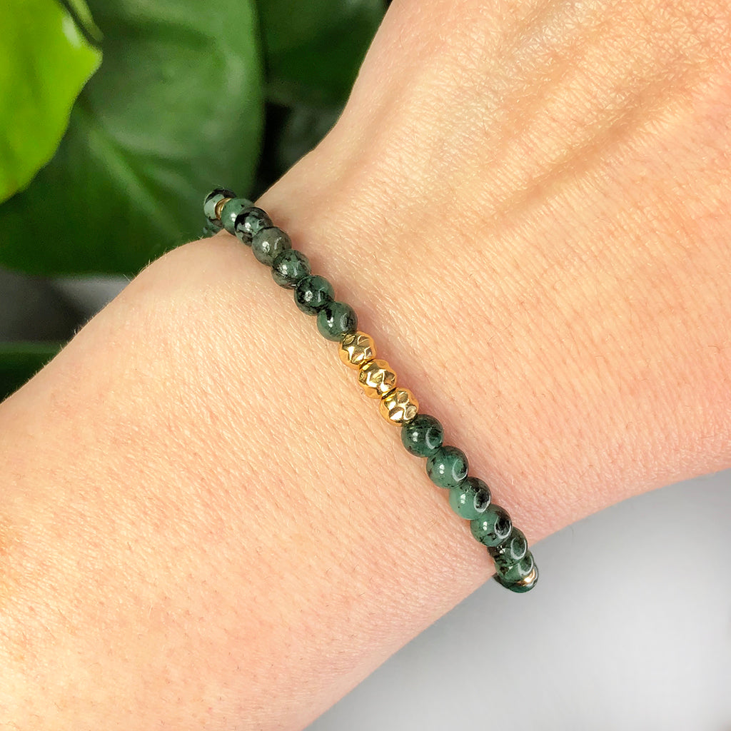 Dainty Integration Luxe Bracelet | Black Rutilated Quartz