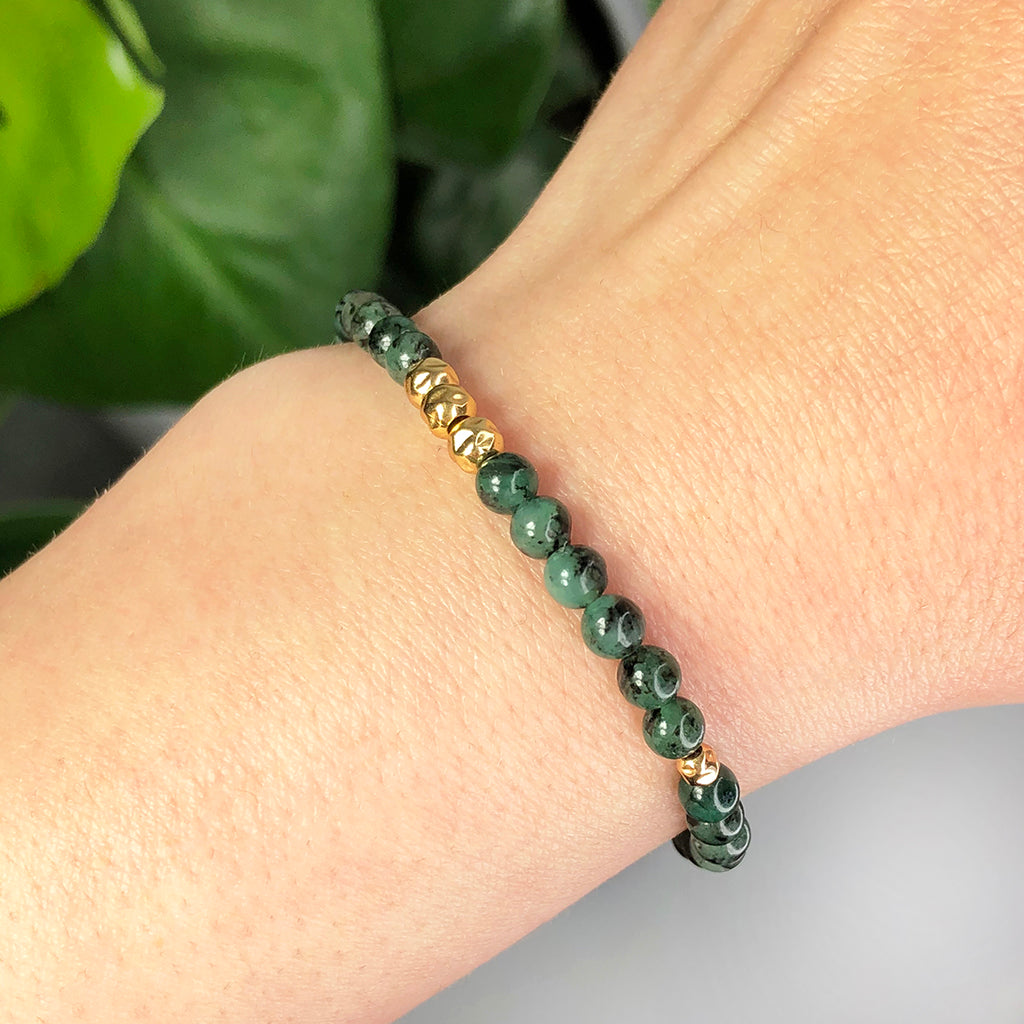 Dainty Integration Luxe Bracelet | Black Rutilated Quartz