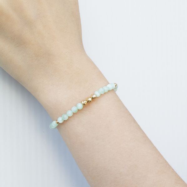 Dainty Hope Luxe Bracelet  Green Moonstone - Lisa Maxwell