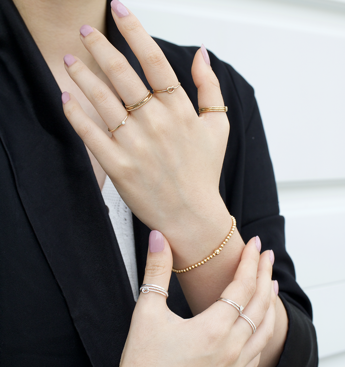 Dainty Silver Twisted Ring