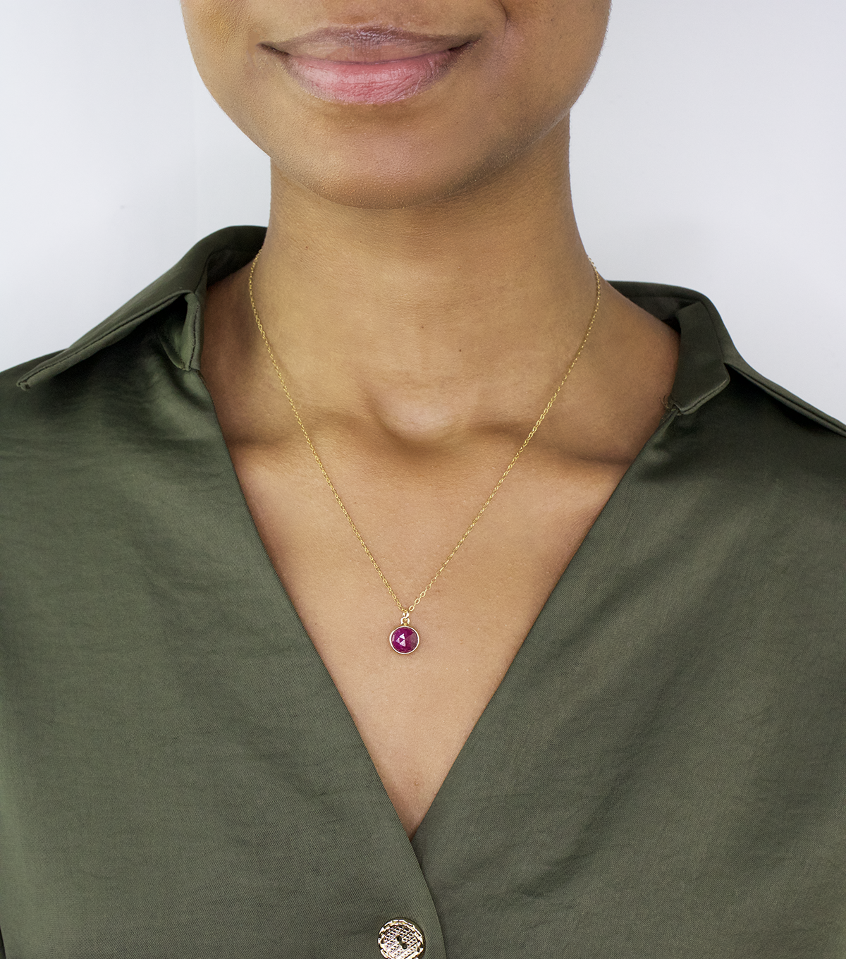Ruby Sun Necklace | Ruby and Gold