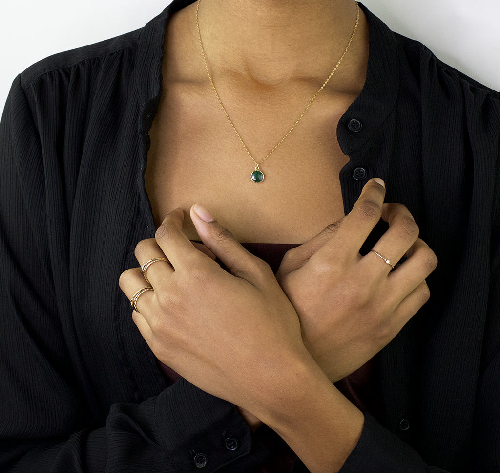 Necklace 2025 with emerald