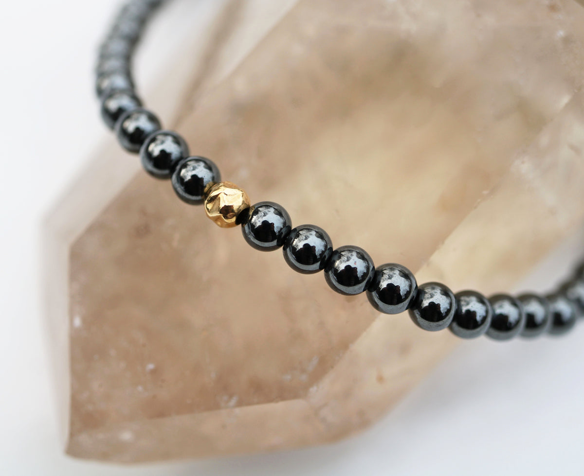 Dainty Clarity Bracelet | Hematite