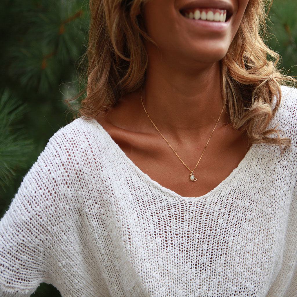 Lovebeam Necklace | Rose Quartz and Silver