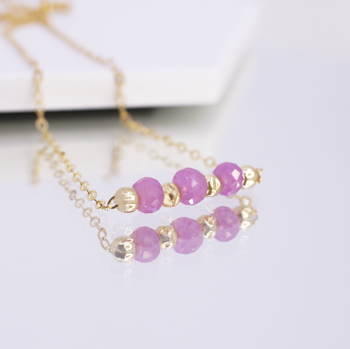 Pink Sapphire Trio | Pink Sapphire and Gold