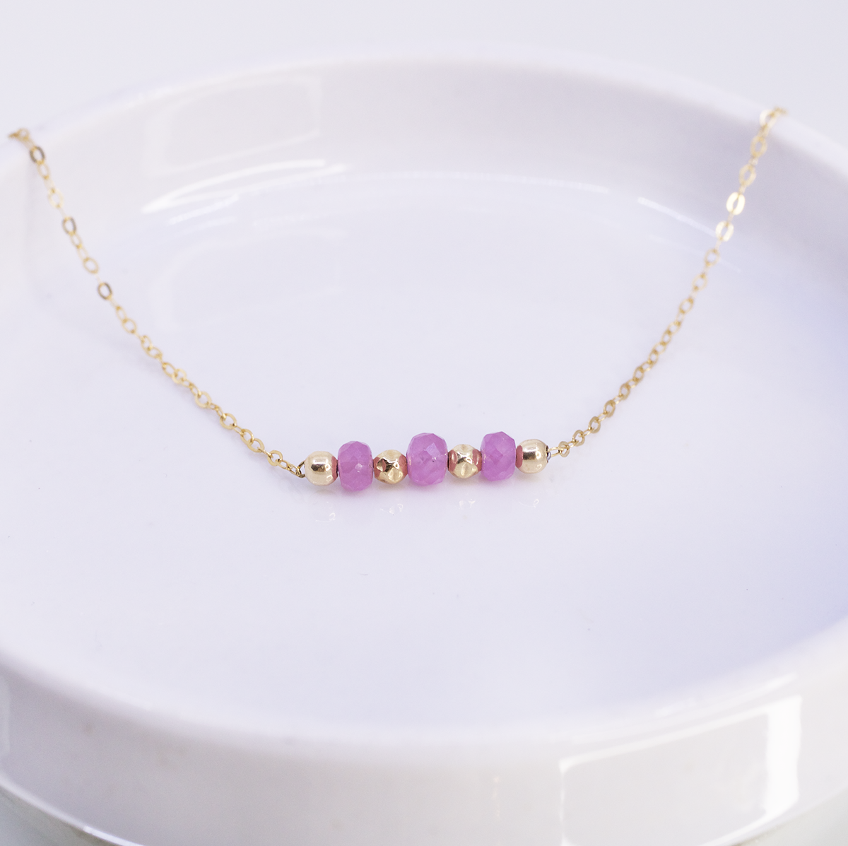 Pink Sapphire Trio | Pink Sapphire and Gold