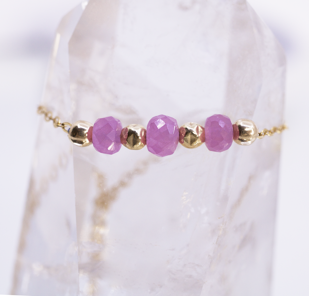 Pink Sapphire Trio | Pink Sapphire and Gold