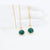 Emerald Drop Earrings | Emerald and Gold