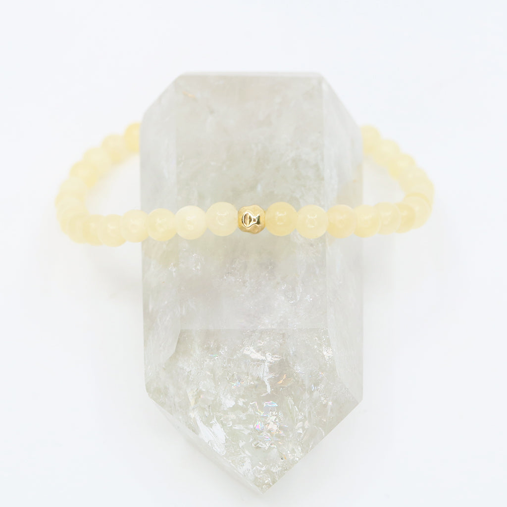 Dainty Fearless Bracelet Set  Honey Calcite, Moonstone & Citrine - Lisa  Maxwell