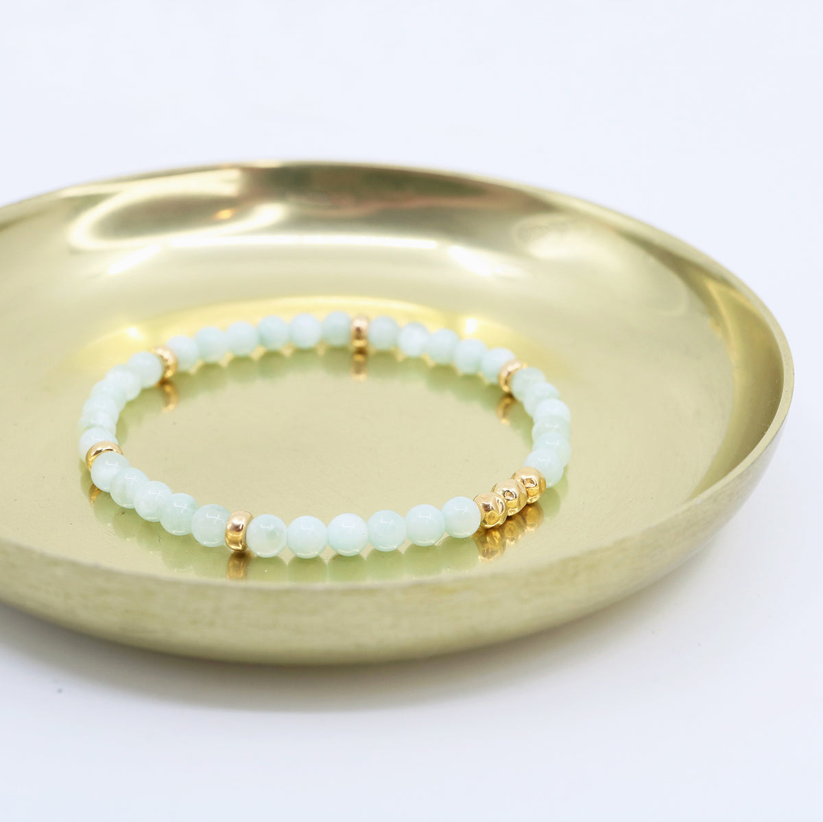Dainty Hope Luxe Bracelet | Green Moonstone