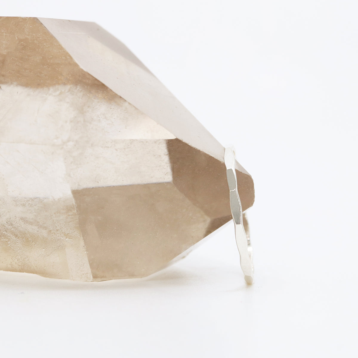 Dainty Silver Hammered Ring