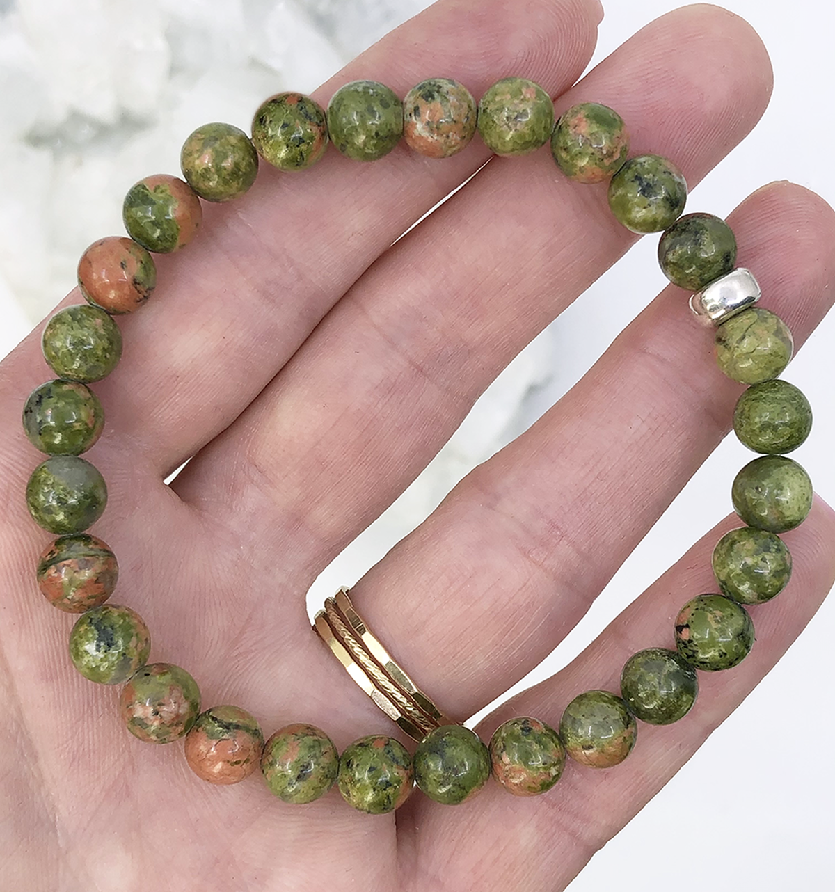 Grounded Strength Bracelet | Unakite