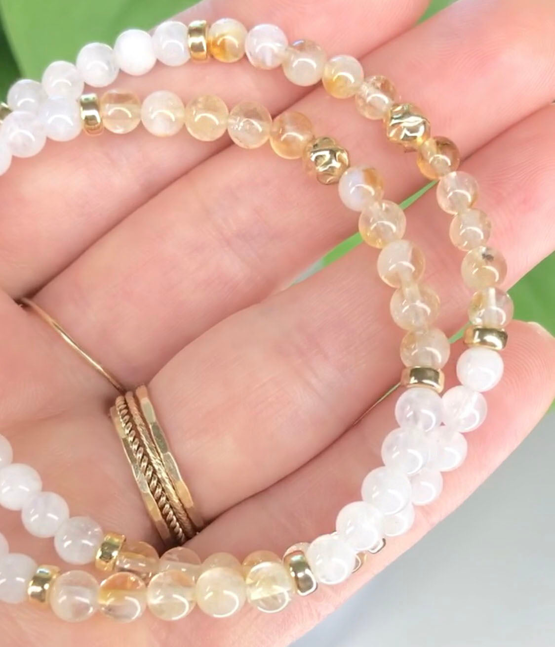 Dainty Abundance Luxe Bracelet | Citrine &amp; Moonstone