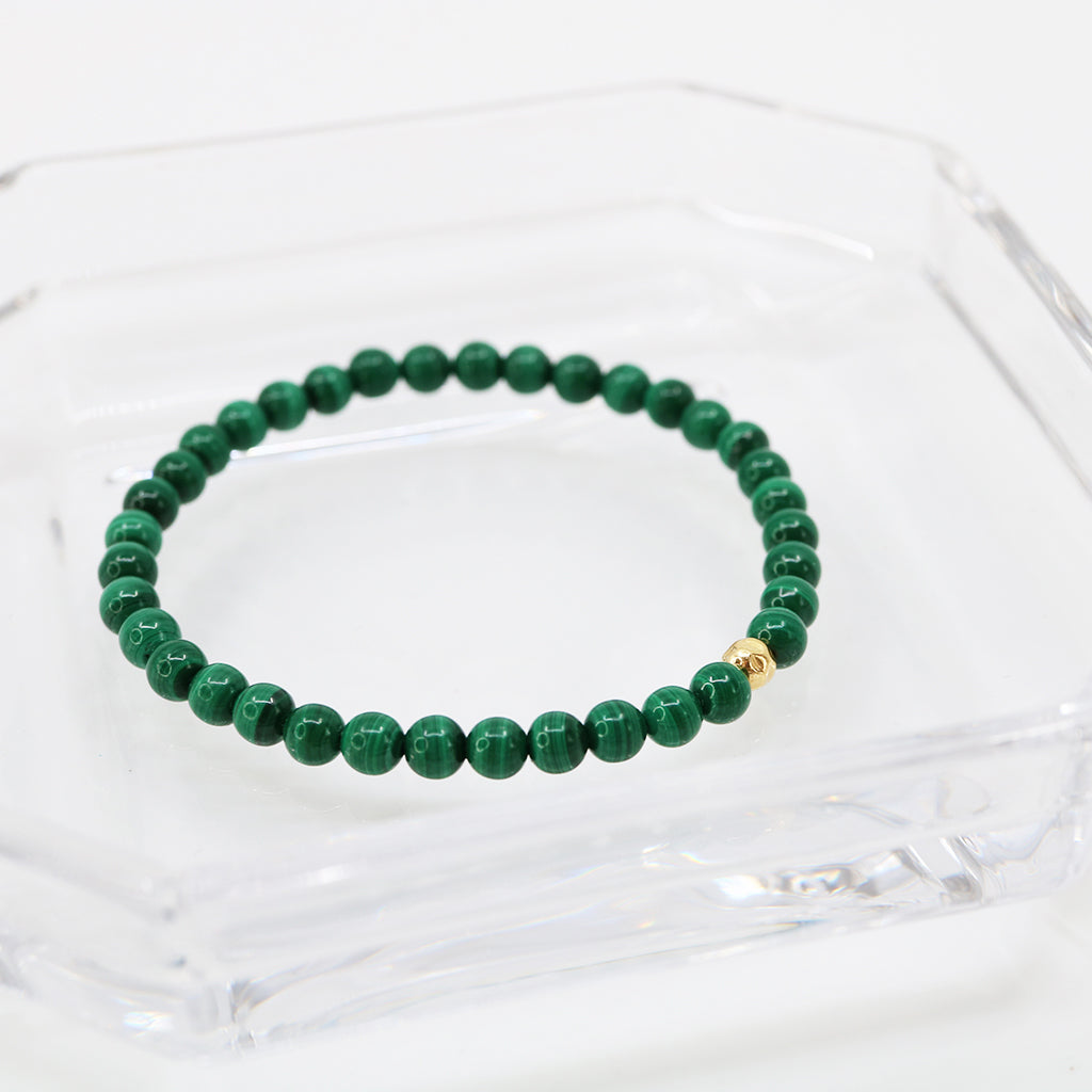 Dainty Acceptance Bracelet | Malachite