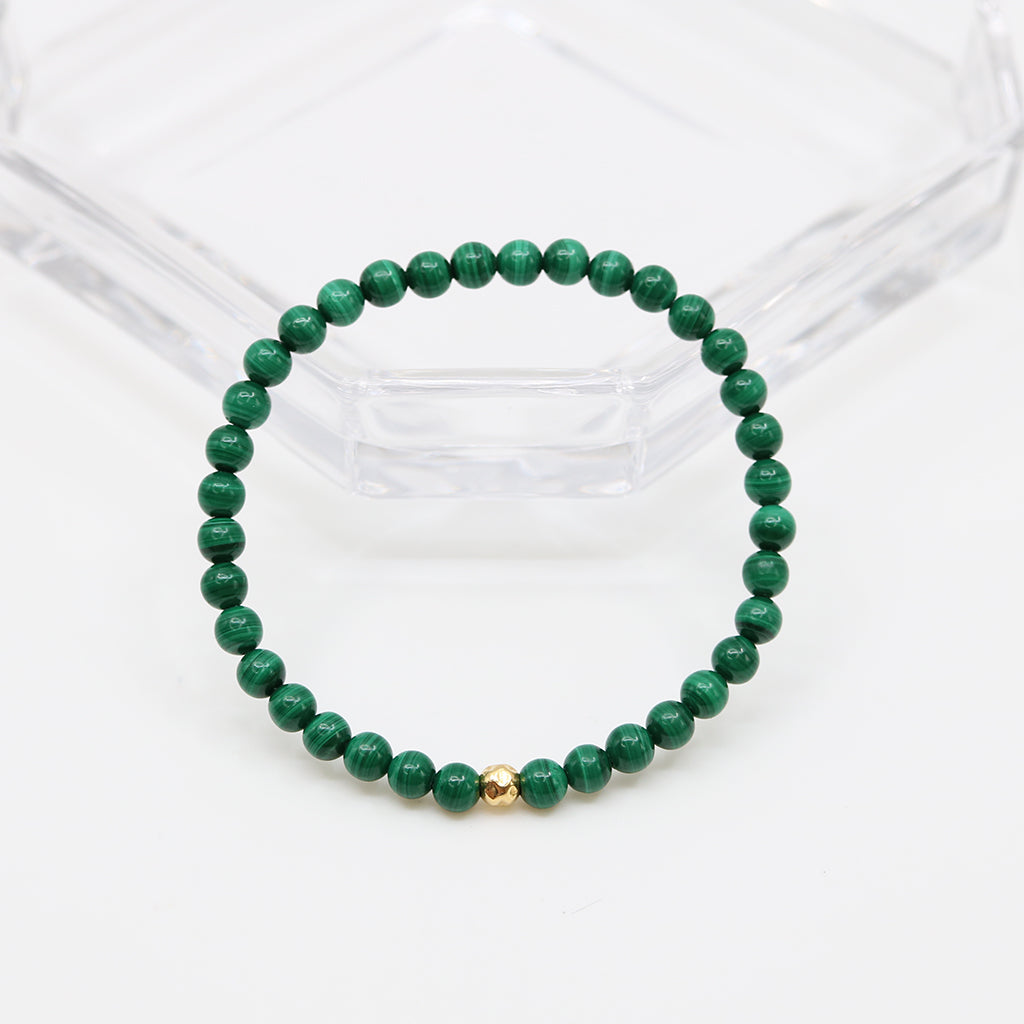 Dainty Acceptance Bracelet | Malachite