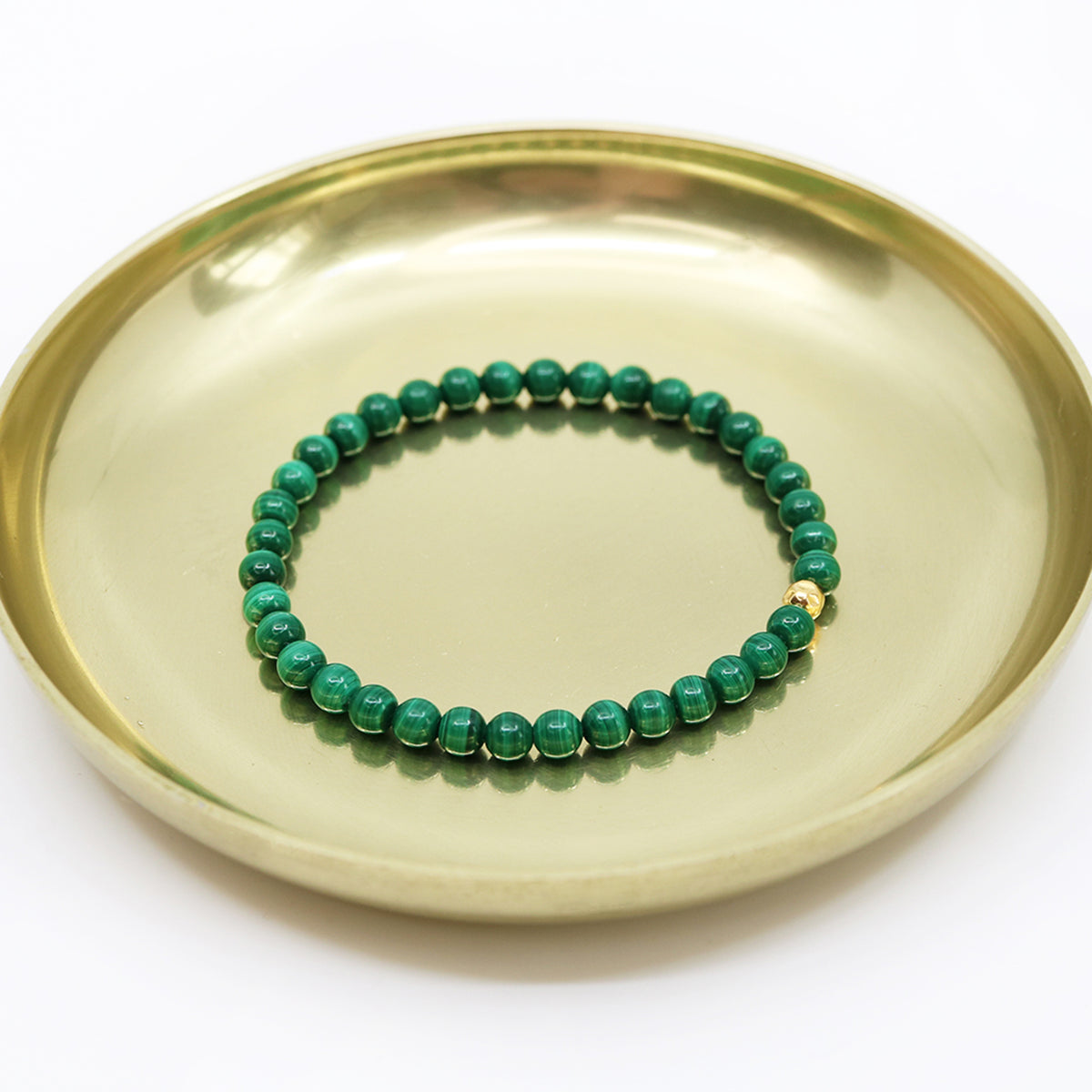 Dainty Acceptance Bracelet | Malachite