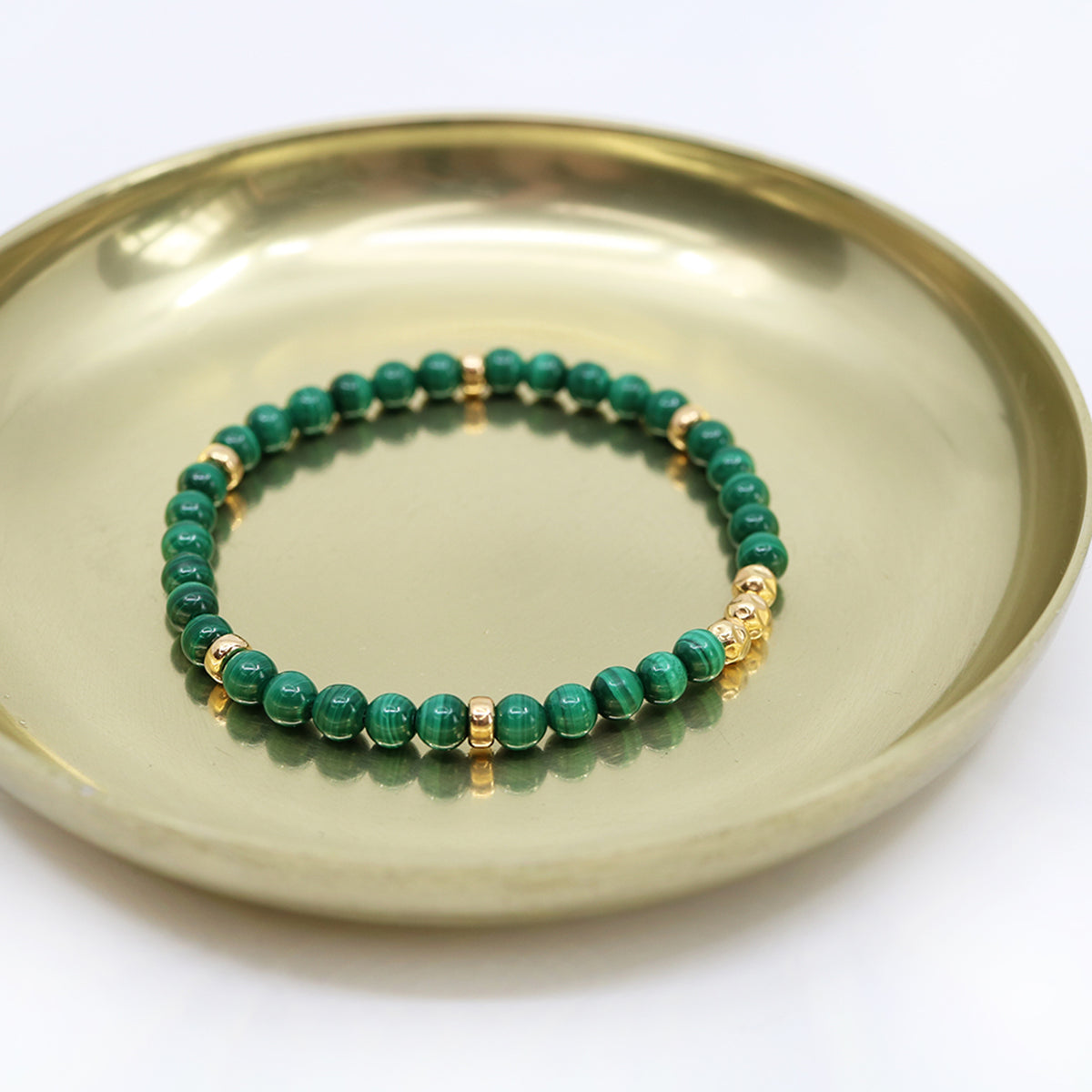 Dainty Acceptance Luxe Bracelet | Malachite