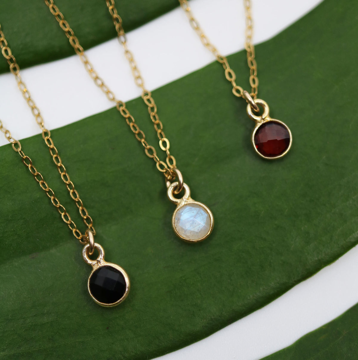Charmed by Intuition Mini Necklace | Moonstone and Gold