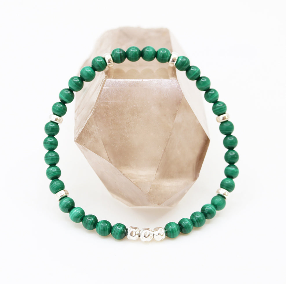 Dainty Acceptance Luxe Bracelet | Malachite