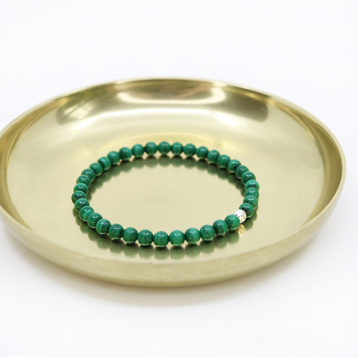Dainty Acceptance Bracelet | Malachite