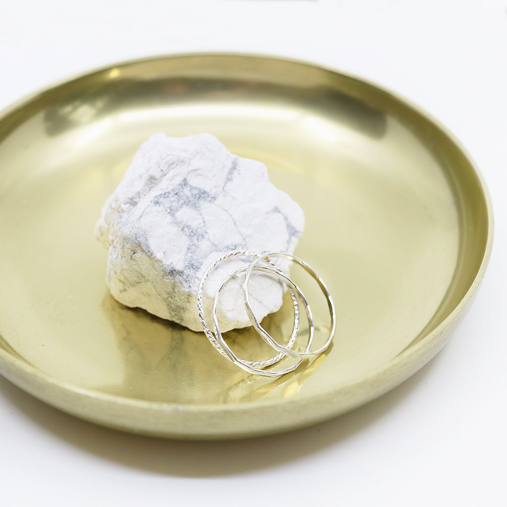 Dainty Silver Ring Trio