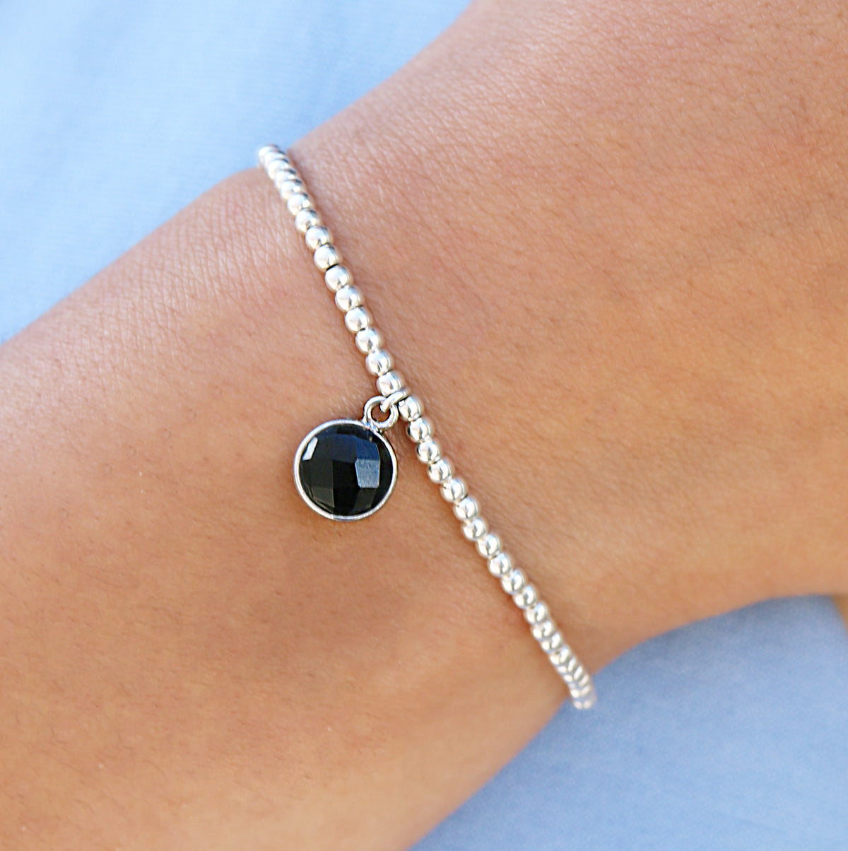 Charmed and Protected Bracelet | Onyx and Silver