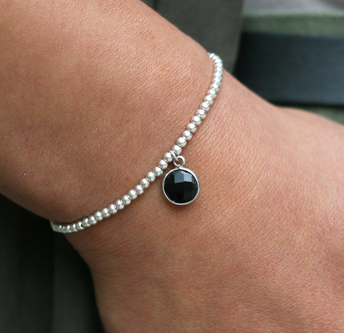 Charmed and Protected Bracelet | Onyx and Silver