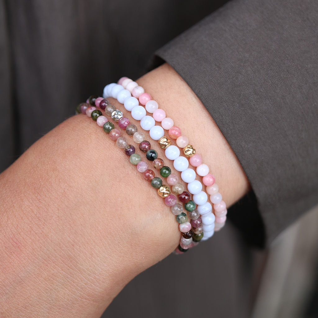 Dainty Rebalance Bracelet | Pink Opal