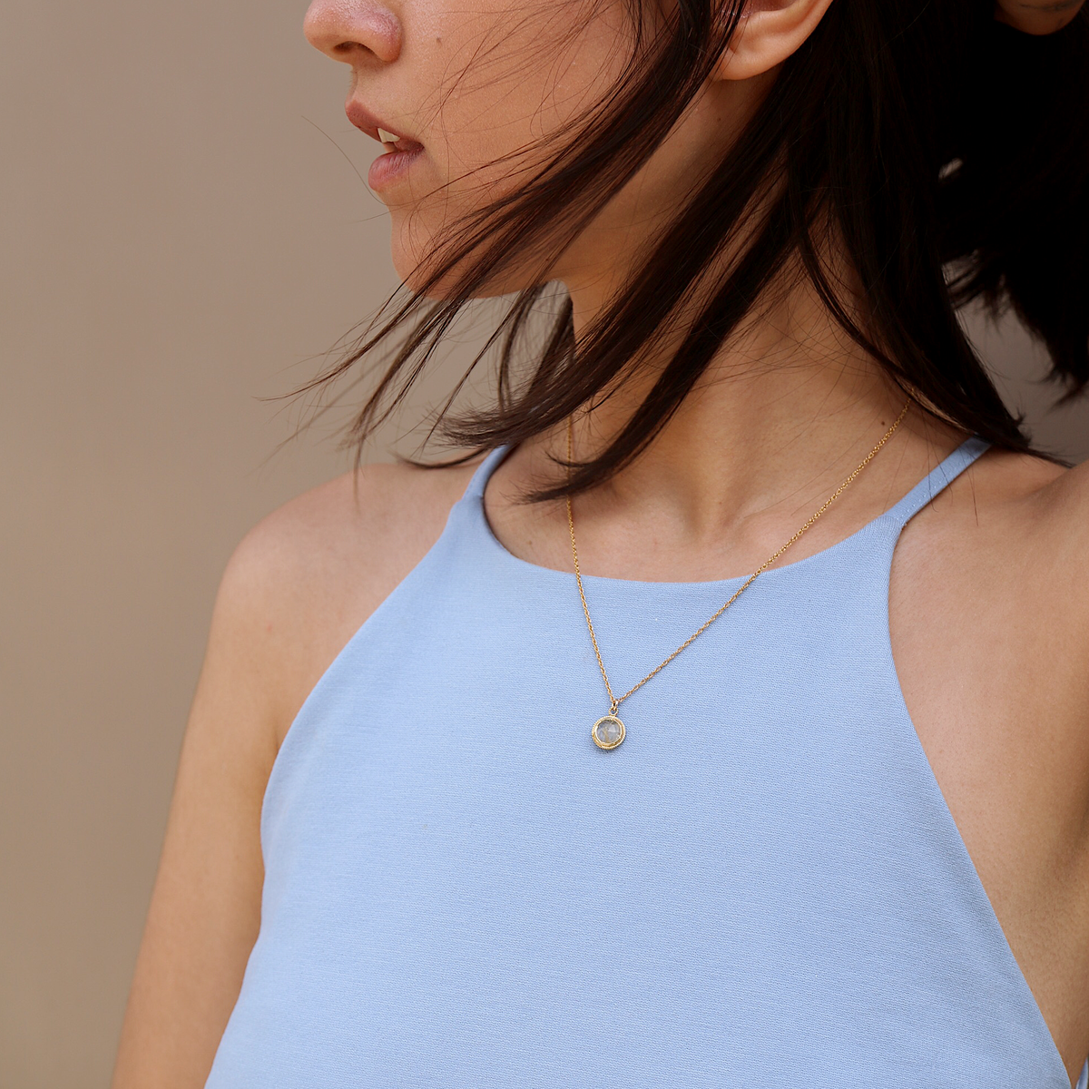 Intuition Solstice Necklace | Chocolate Moonstone