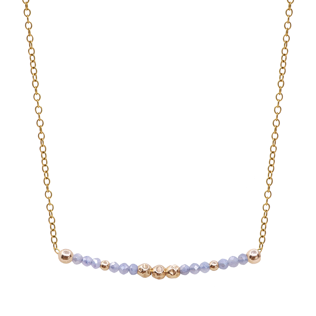 Light Goddess Necklace | Blue Moonstone and Gold