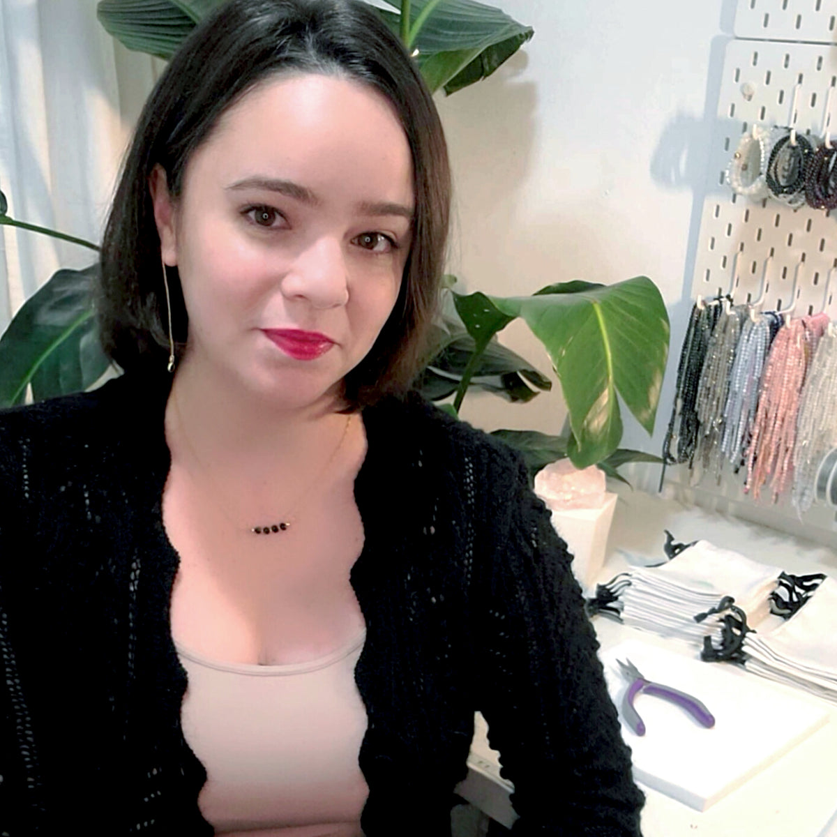 Black Solstice Necklace | Black Rutilated Quartz and Gold