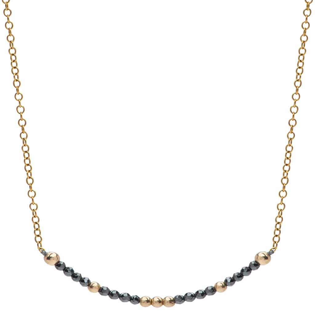 Clarity Necklace | Hematite and Gold
