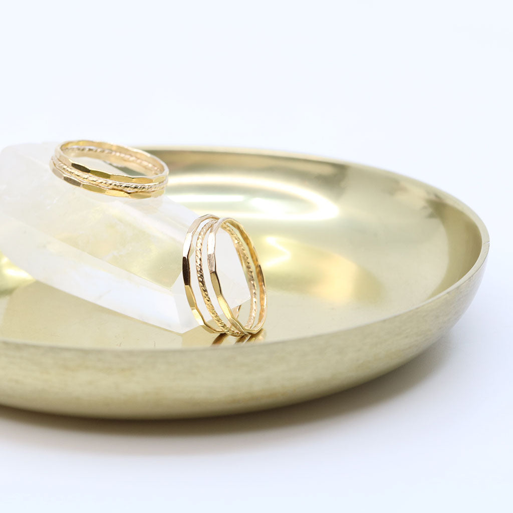 Dainty Gold Ring Trio